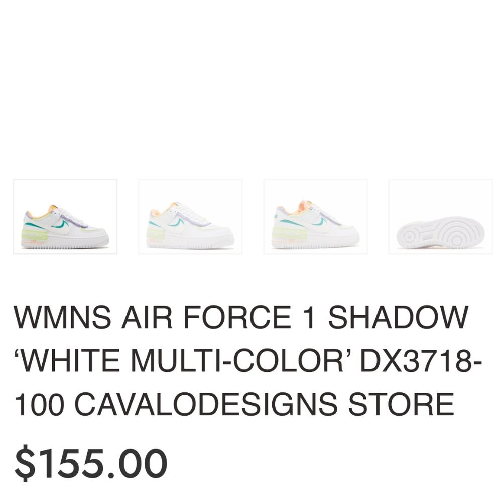 Nike Air Force 1 Shadow White Peach Orange Green